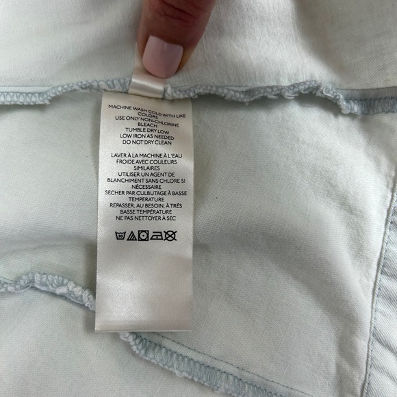 Free‎ People Kiyra Denim Top Vest S Denim Blue Collar Backless Tie Cottagecore - Picture 11 of 14